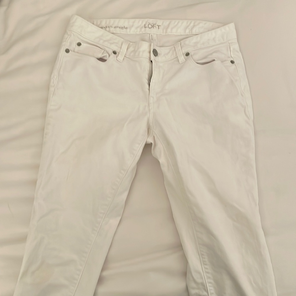 LOFT white jeans
